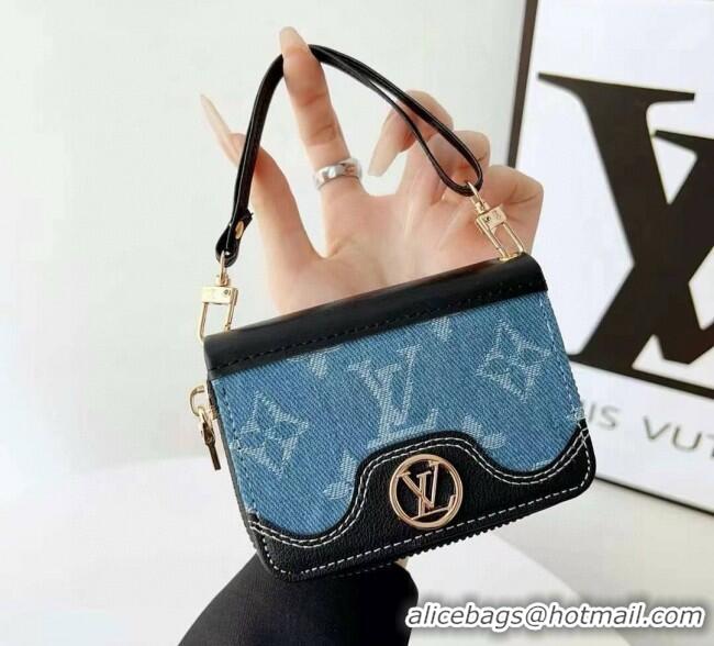 Good Taste Louis Vuitton Card Pouch 0722 Denim Blue 2025