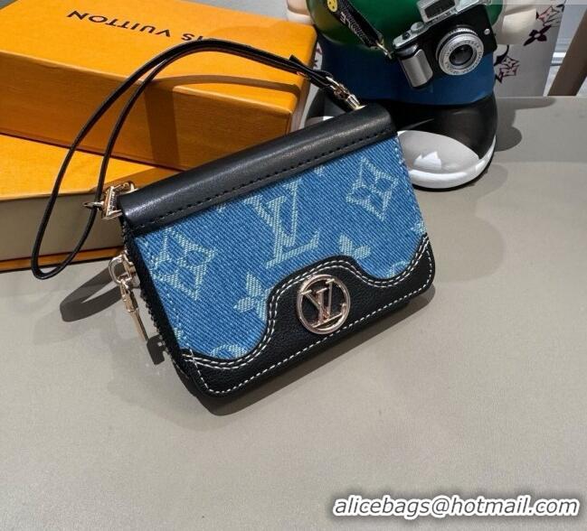 Good Taste Louis Vuitton Card Pouch 0722 Denim Blue 2025