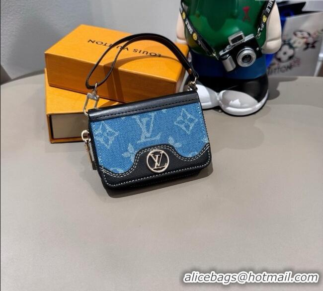 Good Taste Louis Vuitton Card Pouch 0722 Denim Blue 2025