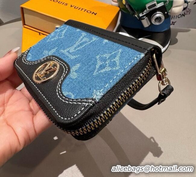 Good Taste Louis Vuitton Card Pouch 0722 Denim Blue 2025