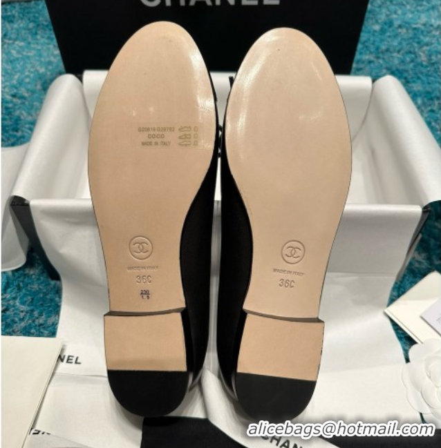 Trendy Design Chanel Grosgrain & Lambskin Ballet Flats CHB070715 Black
