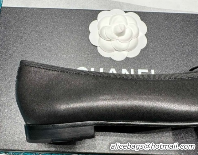 Trendy Design Chanel Grosgrain & Lambskin Ballet Flats CHB070715 Black