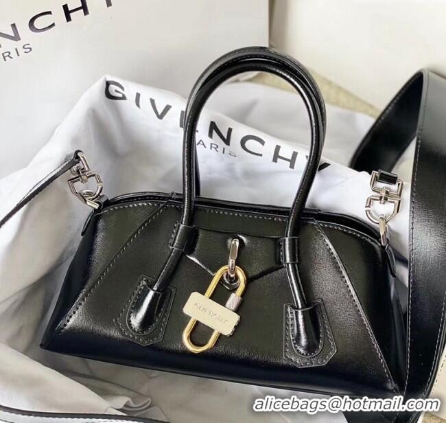 Buy Luxury Givenchy Mini Antigona Stretch Bag in Box Leather 19113 Black 2023
