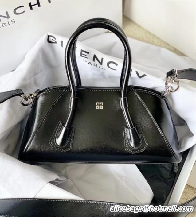 Buy Luxury Givenchy Mini Antigona Stretch Bag in Box Leather 19113 Black 2023