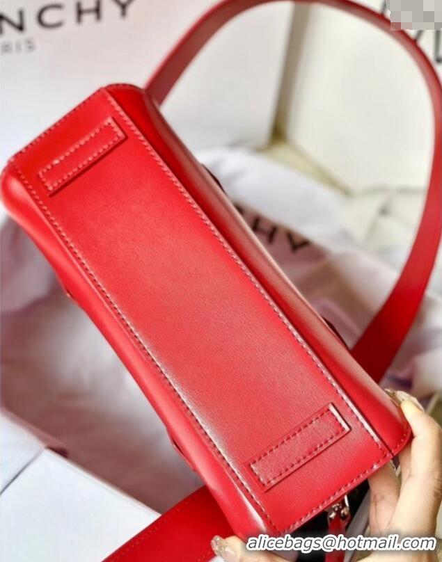 Grade Quality Givenchy Mini Antigona Stretch Bag in Box Leather 19113 Red 2023