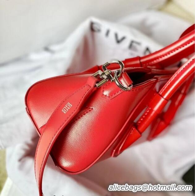 Grade Quality Givenchy Mini Antigona Stretch Bag in Box Leather 19113 Red 2023