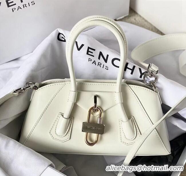 Specials Cheap Givenchy Mini Antigona Stretch Bag in Box Leather 19113 White 2023
