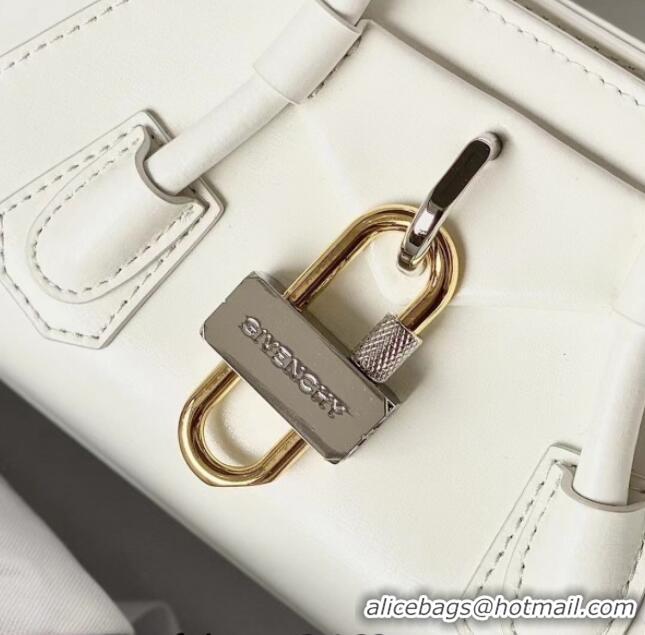 Specials Cheap Givenchy Mini Antigona Stretch Bag in Box Leather 19113 White 2023