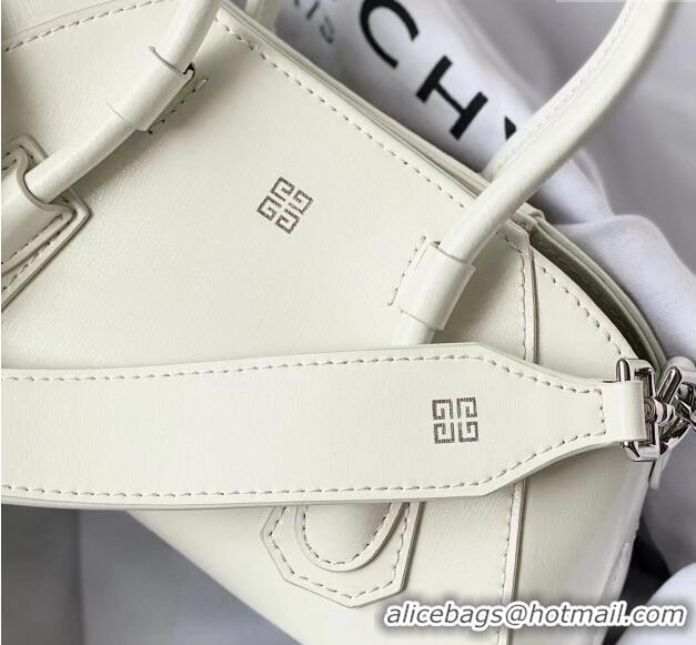 Specials Cheap Givenchy Mini Antigona Stretch Bag in Box Leather 19113 White 2023