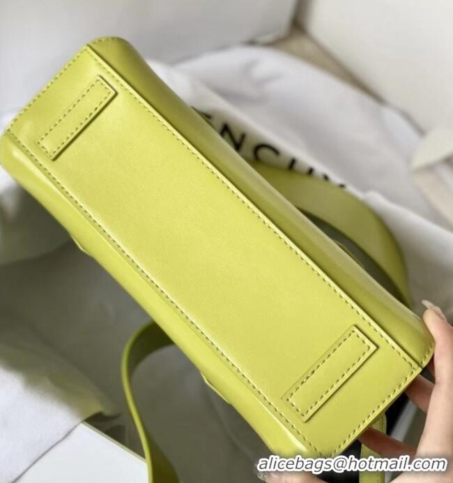 Good Quality Givenchy Mini Antigona Stretch Bag in Box Leather 19113 Neon Yellow 2023