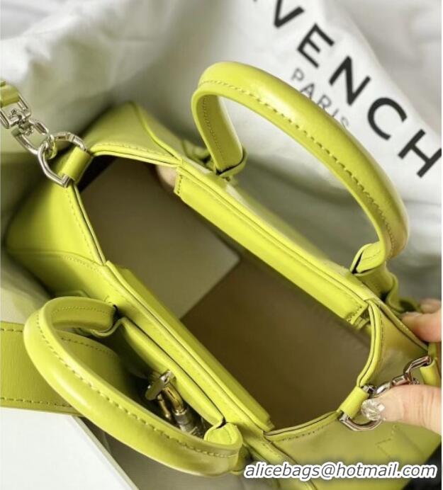 Good Quality Givenchy Mini Antigona Stretch Bag in Box Leather 19113 Neon Yellow 2023