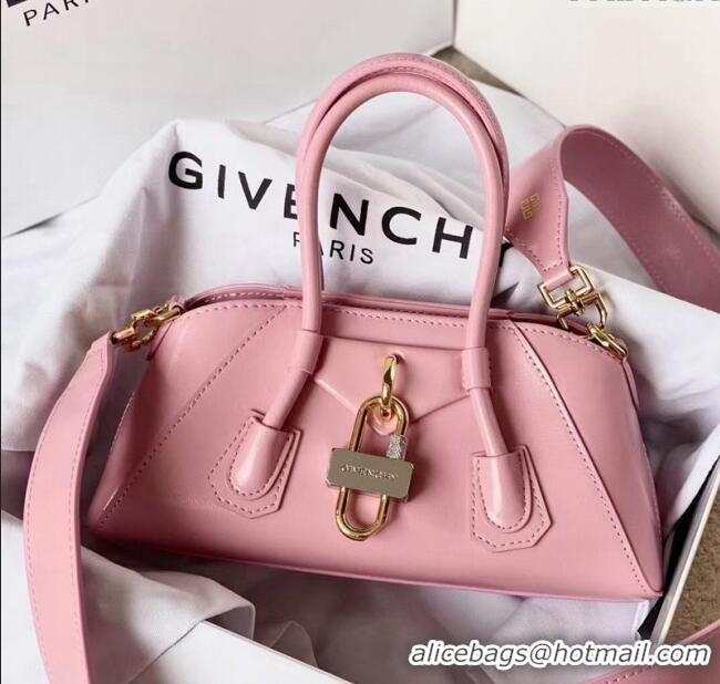 Best Price Givenchy Mini Antigona Stretch Bag in Box Leather 19113 Light Pink 2023