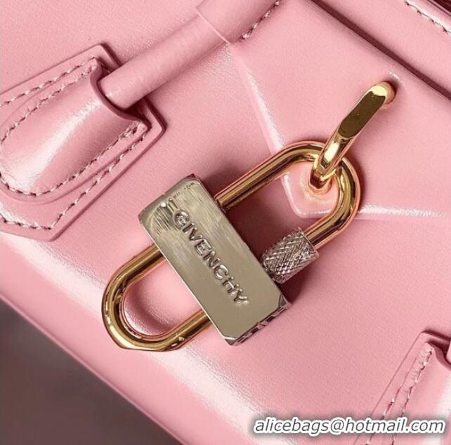 Best Price Givenchy Mini Antigona Stretch Bag in Box Leather 19113 Light Pink 2023