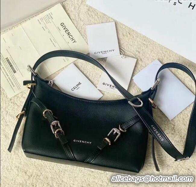 Classic Discount Givenchy Mini Voyou bag in leather 19928 Black 2023