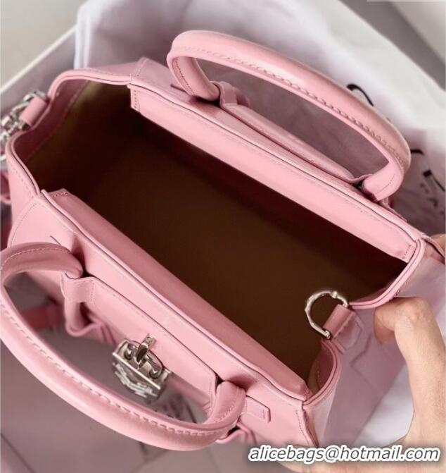 Luxury Cheap Givenchy Mini Antigona Lock Bag in Box Leather 5082 Light Pink 2023