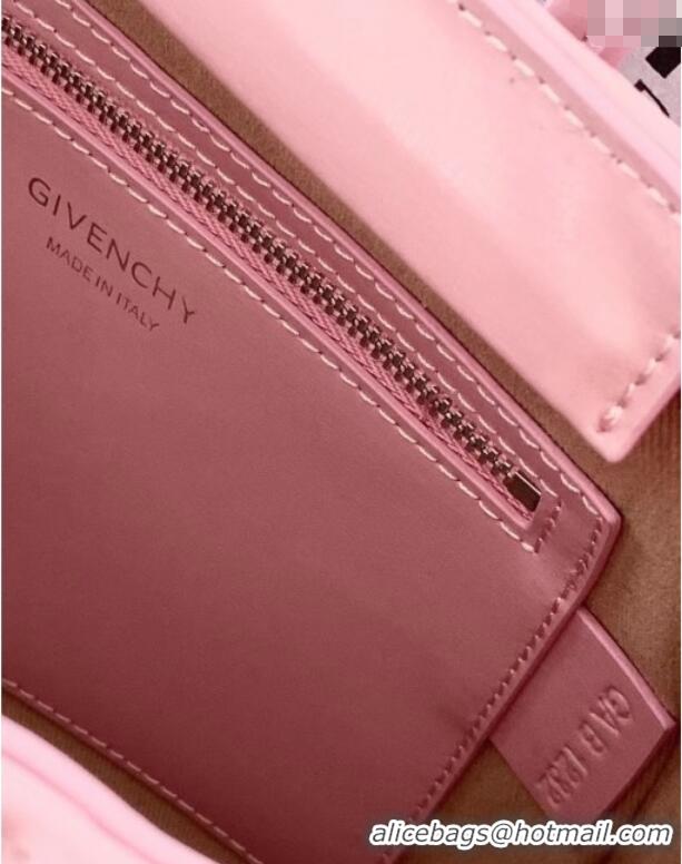 Luxury Cheap Givenchy Mini Antigona Lock Bag in Box Leather 5082 Light Pink 2023