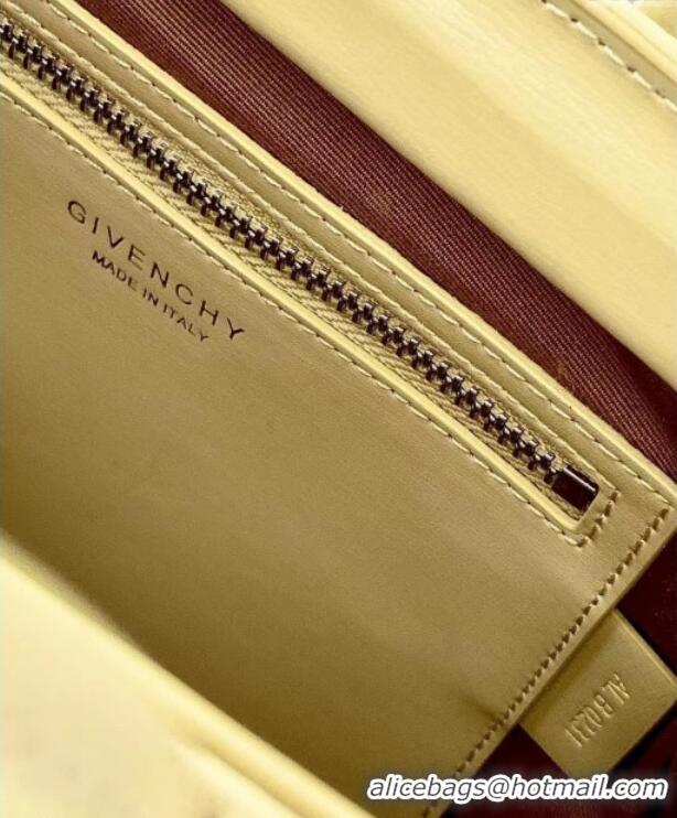 Best Classic Givenchy Mini Antigona Lock Bag in Box Leather 5082 Yellow 2023