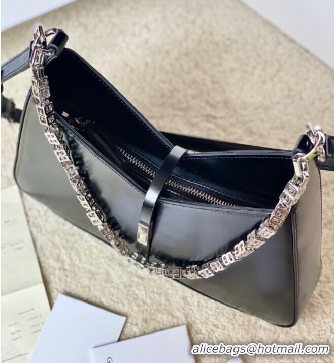 Good Product Givenchy Small Cut Out bag in shiny leather with chain 19119 Black 2023