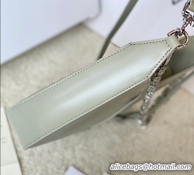 Luxury Cheap Givenchy Small Cut Out bag in shiny leather with chain 19119 Light Grey 2023