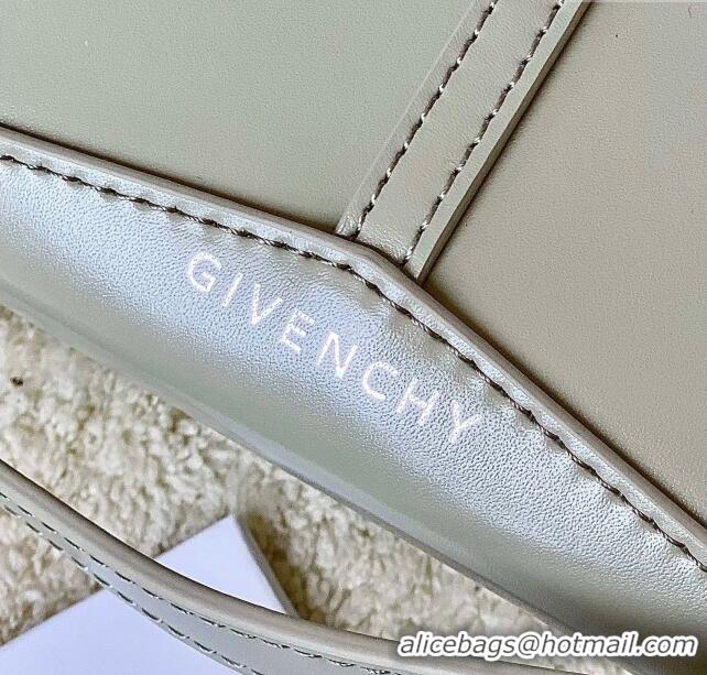 Luxury Cheap Givenchy Small Cut Out bag in shiny leather with chain 19119 Light Grey 2023