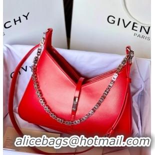 Best Grade Givenchy Small Cut Out bag in shiny leather with chain 19119 Red 2023