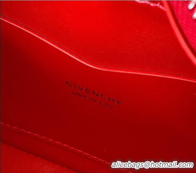Best Grade Givenchy Small Cut Out bag in shiny leather with chain 19119 Red 2023