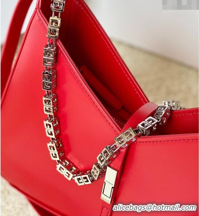 Best Grade Givenchy Small Cut Out bag in shiny leather with chain 19119 Red 2023