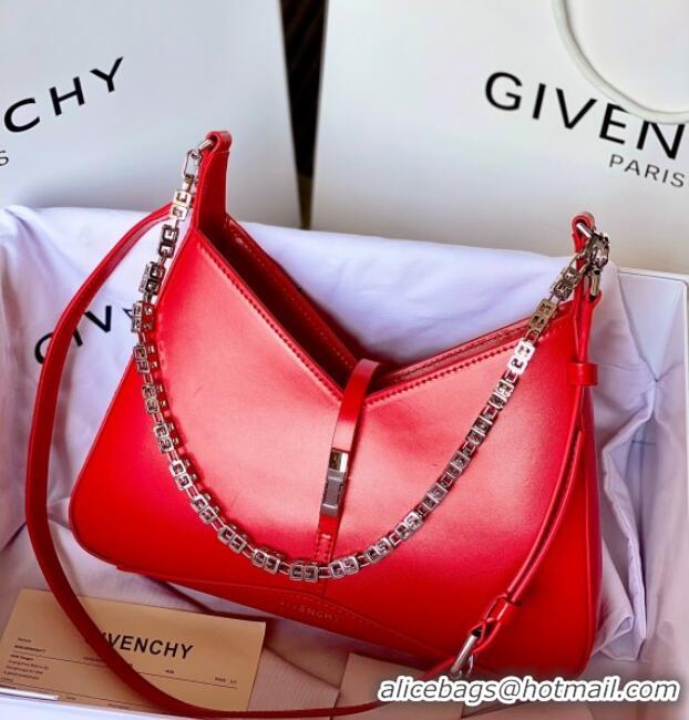 Best Grade Givenchy Small Cut Out bag in shiny leather with chain 19119 Red 2023