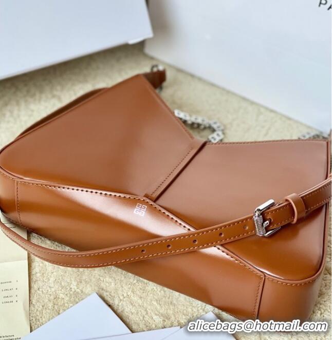 Top Design Givenchy Small Cut Out bag in shiny leather with chain 19119 Brown 2023