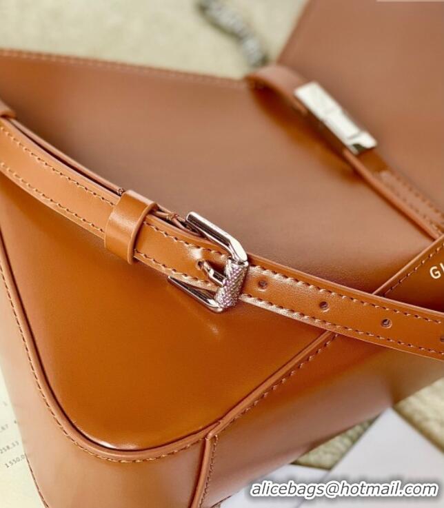Top Design Givenchy Small Cut Out bag in shiny leather with chain 19119 Brown 2023