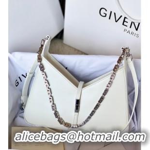 Inexpensive Givenchy Small Cut Out bag in shiny leather with chain 19119 White 2023