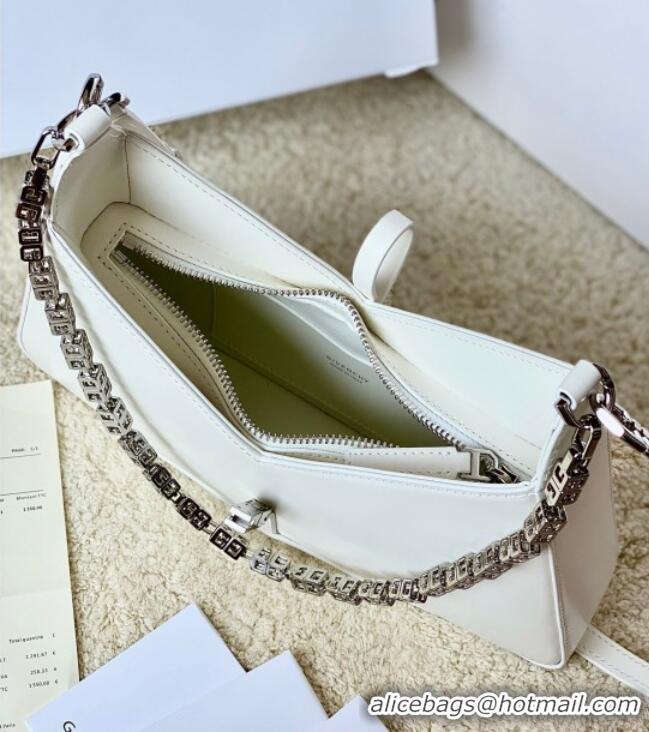 Inexpensive Givenchy Small Cut Out bag in shiny leather with chain 19119 White 2023