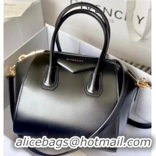 Top Quality Givenchy Mini Antigona bag in Box leather 9981 Black 2023