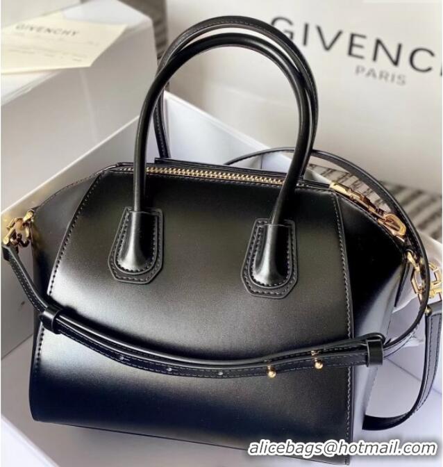 Top Quality Givenchy Mini Antigona bag in Box leather 9981 Black 2023