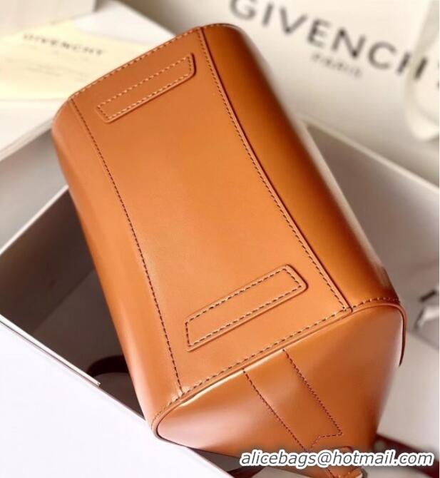 Well Crafted Givenchy Mini Antigona bag in Box leather 9981 Brown 2023