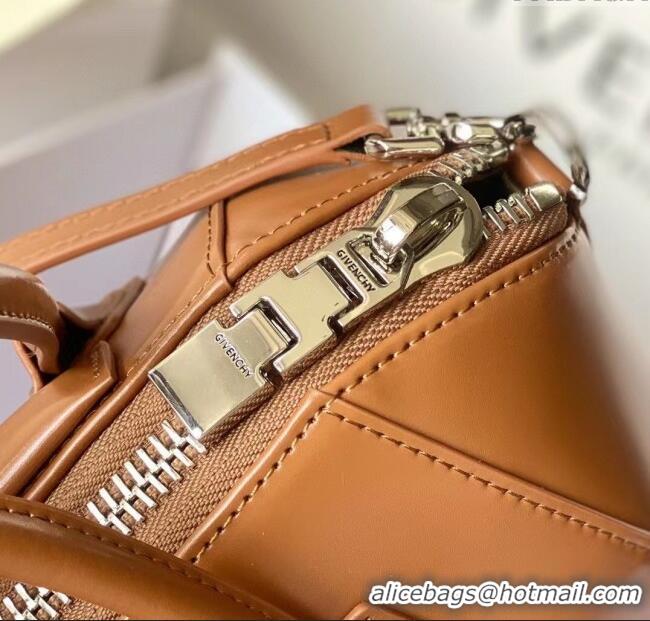 Well Crafted Givenchy Mini Antigona bag in Box leather 9981 Brown 2023