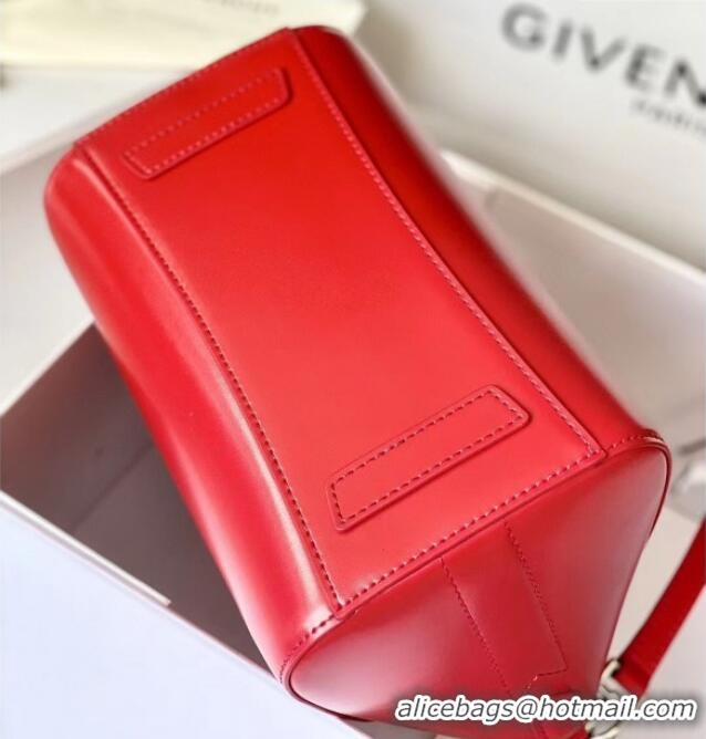 Best Quality Givenchy Mini Antigona bag in Box leather 9981 Red 2023