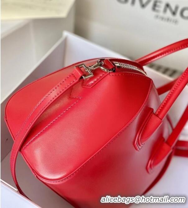 Best Quality Givenchy Mini Antigona bag in Box leather 9981 Red 2023