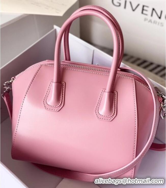 Best Grade Givenchy Mini Antigona bag in Box leather 9981 Light Pink 2023