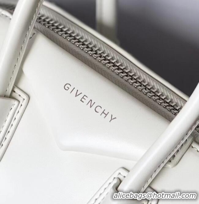 Buy Fashionable Givenchy Mini Antigona bag in Box leather 9981 White 2023
