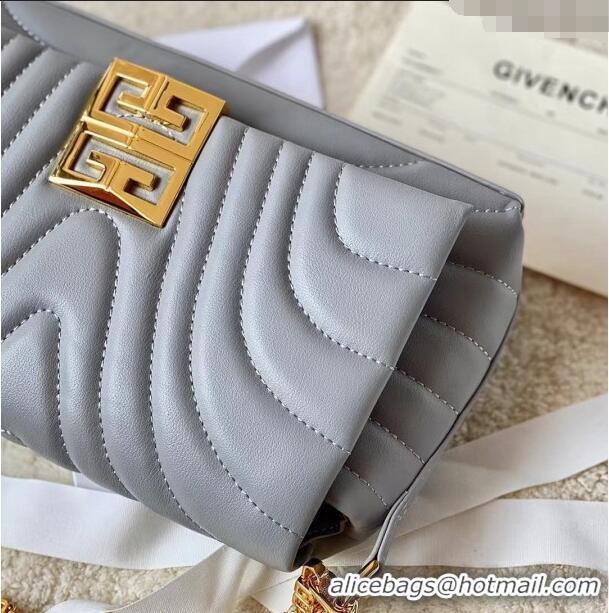 Reasonable Price Givenchy Small 4G Soft bag in quilted leather with chain 19935 Grey 2024