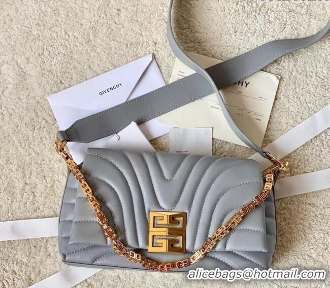 Reasonable Price Givenchy Small 4G Soft bag in quilted leather with chain 19935 Grey 2024