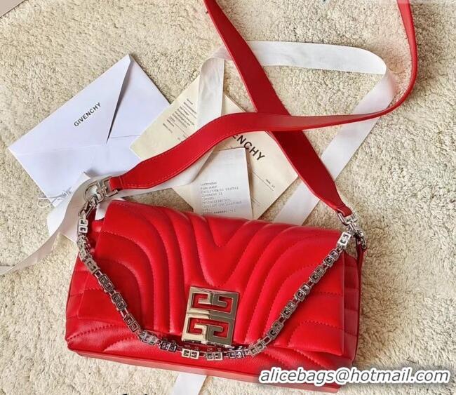 Good Taste Givenchy Small 4G Soft bag in quilted leather with chain 19935 Red 2024