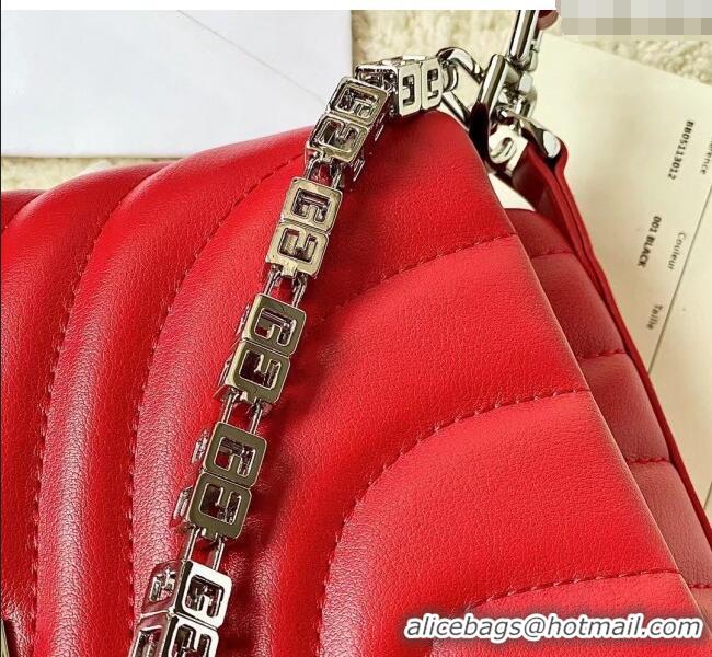 Good Taste Givenchy Small 4G Soft bag in quilted leather with chain 19935 Red 2024