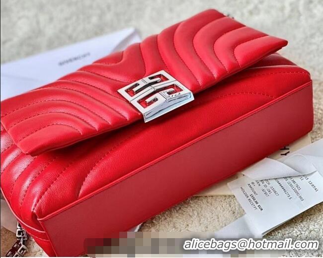 Good Taste Givenchy Small 4G Soft bag in quilted leather with chain 19935 Red 2024
