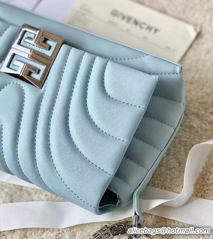 Original Cheap Givenchy Small 4G Soft bag in quilted leather with chain 19935 Light Blue 2024