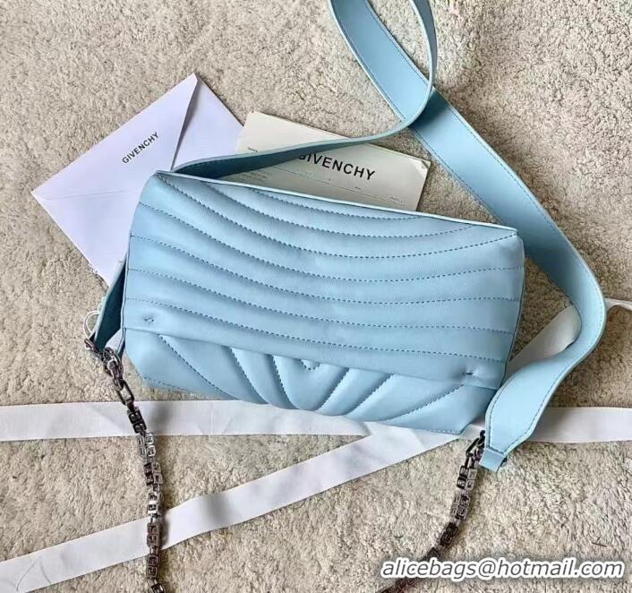 Original Cheap Givenchy Small 4G Soft bag in quilted leather with chain 19935 Light Blue 2024