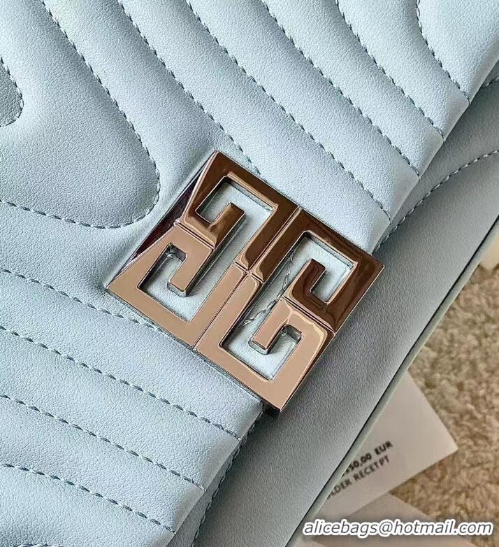 Original Cheap Givenchy Small 4G Soft bag in quilted leather with chain 19935 Light Blue 2024