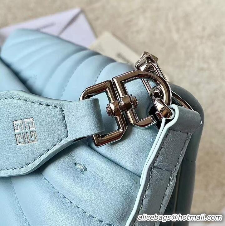 Original Cheap Givenchy Small 4G Soft bag in quilted leather with chain 19935 Light Blue 2024