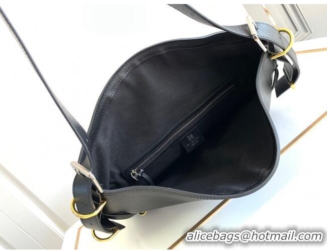 Well Crafted Givenchy Medium Voyou Shoulder Bag in Tumbled Buffalo Leather 2502 Black 2024